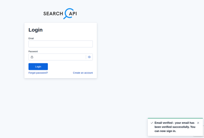 Login page screenshot